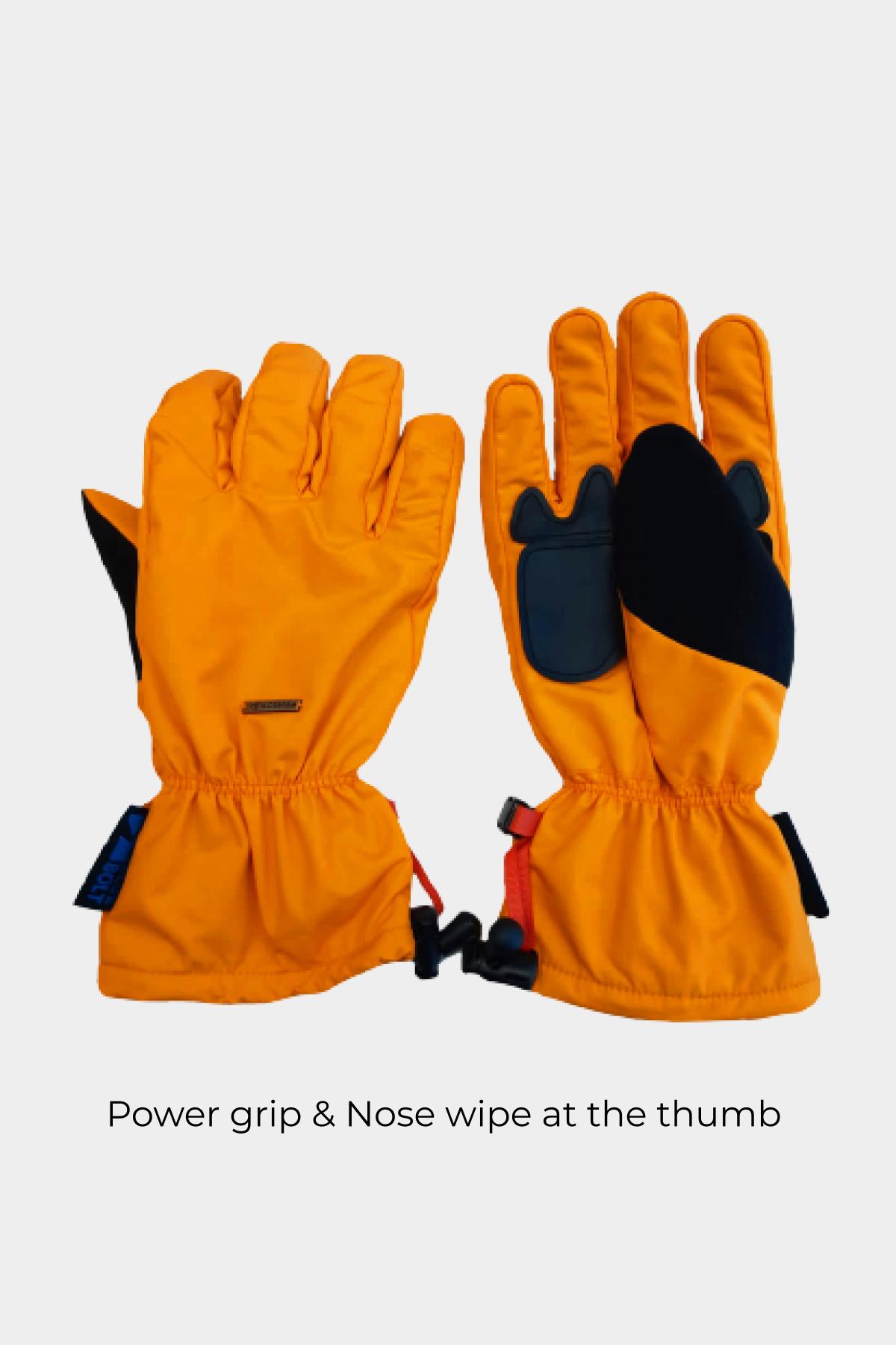Yellow Touch screen enabled Waterproof Gloves | Men